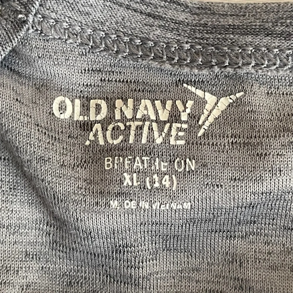 Old Navy Girl's Gray Breathe On Open Back Active Dance Gym Tank Top Size XL 14